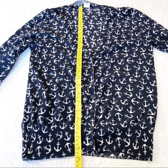 J. Crew The Clare Cardigan Anchor Print - S - Picture 8 of 9